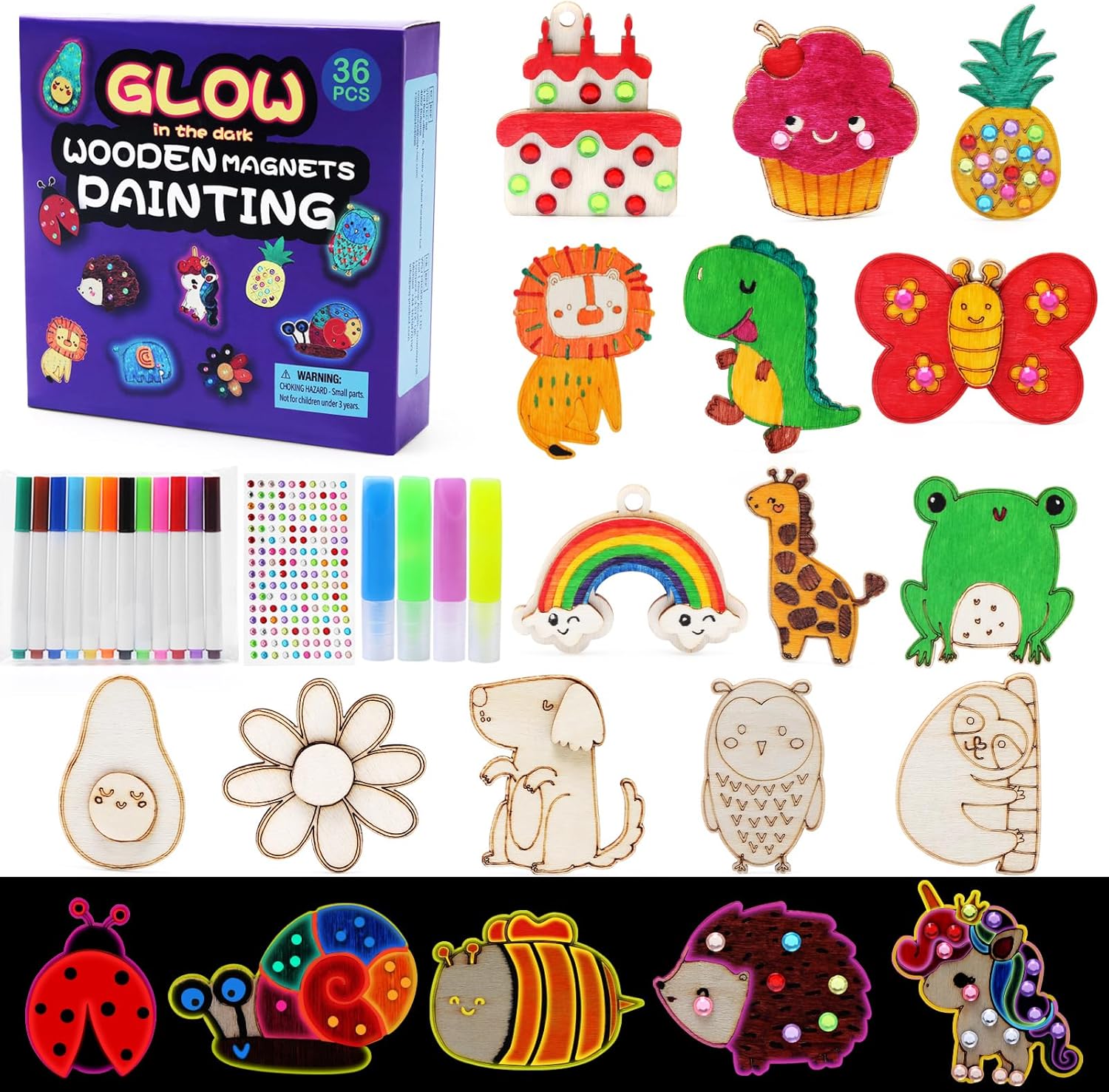 Wooden Magnet Painting Kit